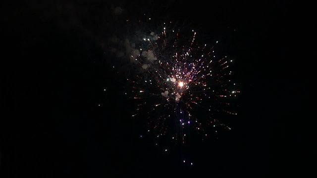 Fireworks light up the sky