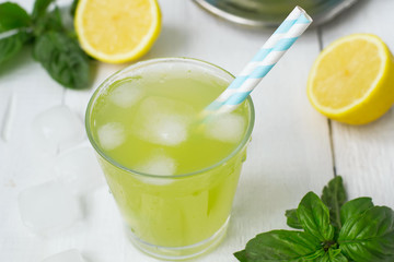 basil lemonade - a refreshing summer drink