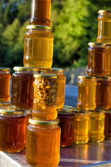 Closeup of Homemade honey