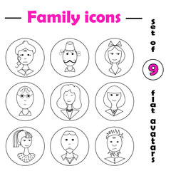 Family avatars set