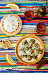 Moroccan lemon cardamom meatballs with rice