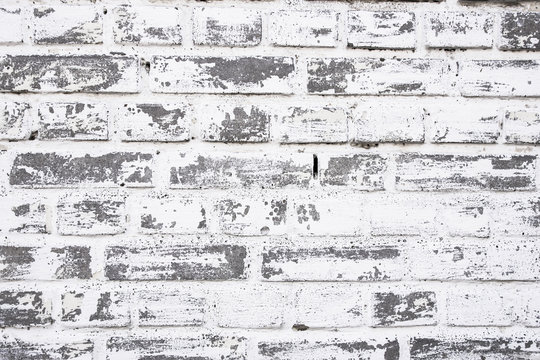Black and white grunge brick wall texture.