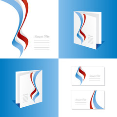 Abstract Luxembourg brochure leaflet folder cover business card