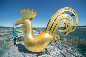 The Golden Cockerel on the spire of the Dome cathedral in Riga. © Aleks Kend