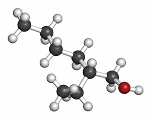 2-ethylhexanol (2-EH) molecule. 