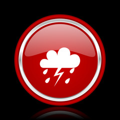 storm red glossy web icon