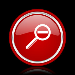 lens red glossy web icon