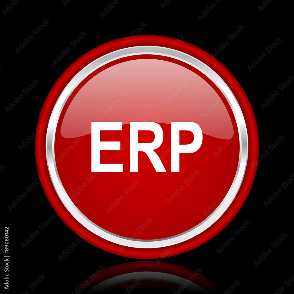 Poster erp red glossy web icon