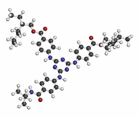 Iscotrizinol sunscreen molecule (UV filter). 