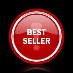 best seller red glossy web icon
