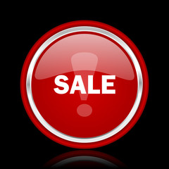 sale red glossy web icon