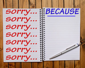 Sorry... Because word