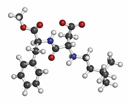 Neotame (E961) sugar substitute molecule