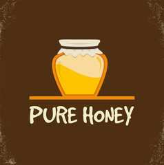 pure honey isolated jar