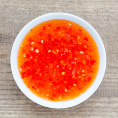 Western cuisine sweet chili sauce made with red chili pepper