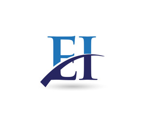 EI Logo Letter Swoosh