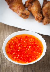 Western cuisine sweet chili sauce made with red chili pepper