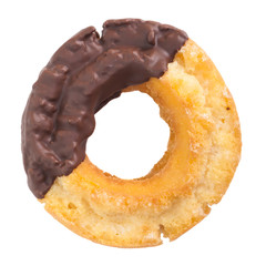 Old fashion donut isolated on white background