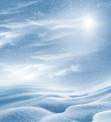 Wall murals Winter background of snow