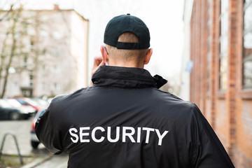 Obraz premium Security Guard Wearing Jacket