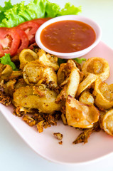 Fried Squids with Turmeric