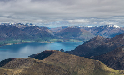 Fototapeta na wymiar Lake Wakatipu from Ben Lomond