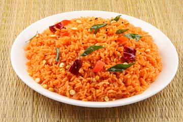 Healthy meal tomato rice 