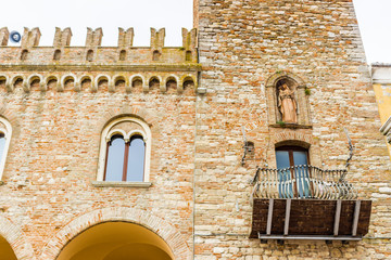civic tower in the medieval village of bertinoro