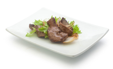 Fried beef liver
