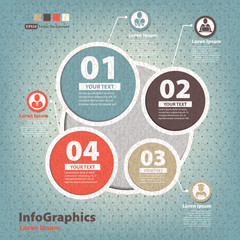 Fototapeta na wymiar infographic template in vintage style