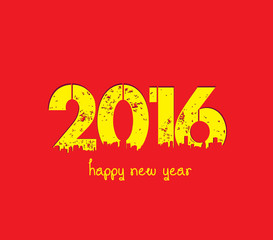 Happy new year 2016 Text Design. Art background