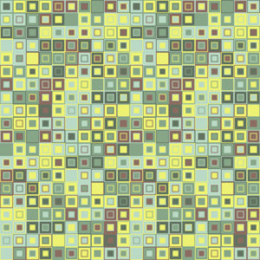 Vector seamless pattern. Consists of geometric elements.The elements have a square shape and different color. Useful as design element for texture, pattern and artistic compositions.
