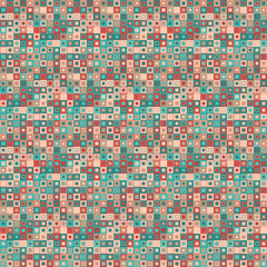 Fototapeta premium Vector seamless pattern. Consists of geometric elements.The elements have a square shape and different color. Useful as design element for texture, pattern and artistic compositions.