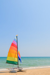 yacht boat on the beach