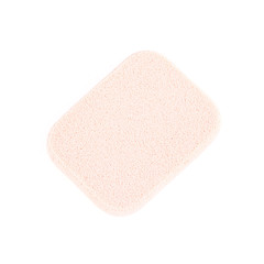 pink facial  sponge isolated on white