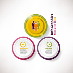 Web infographic banner template for bussines teamwork