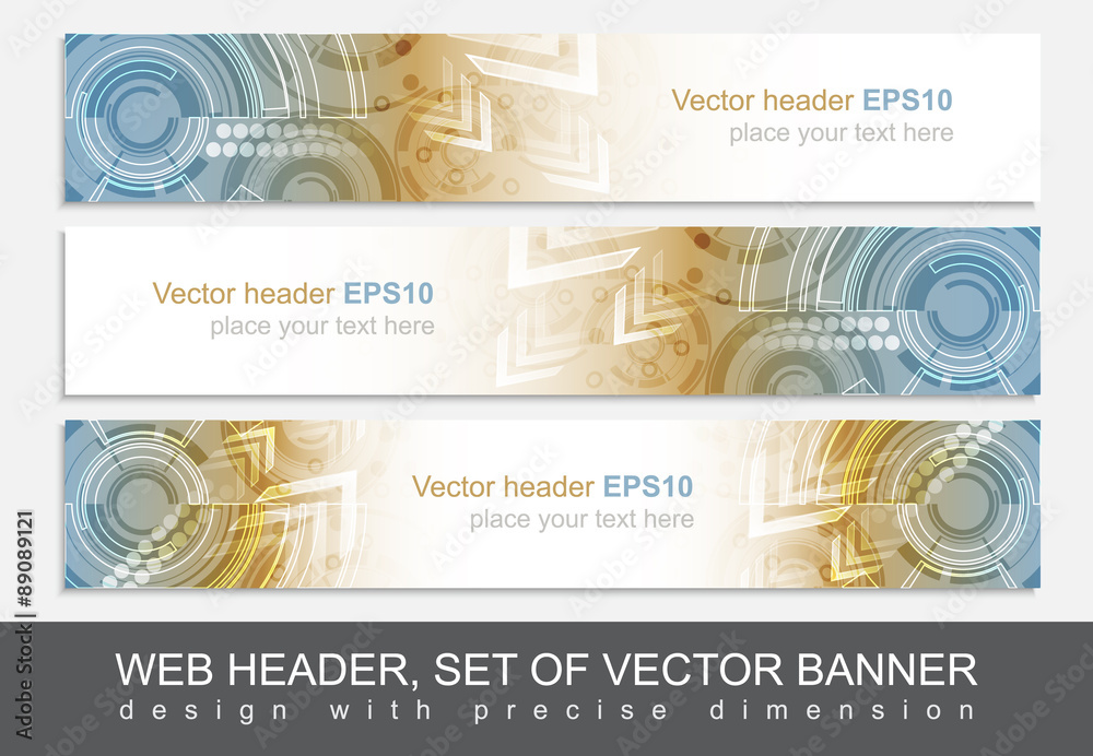 Poster website header or banner with abstract technological pattern. design for your project or website pre