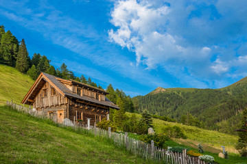 Old wooden hut cabin