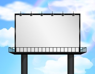 Billboard of blank  for new advertisement.vector