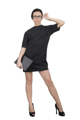 Fototapeta premium Business woman on a white background