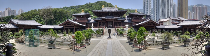 Naklejka premium Chi Lin Nunnery Panoramic, HK