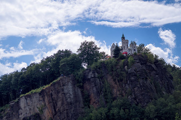 Obraz premium Schloss - Berg in Děčín