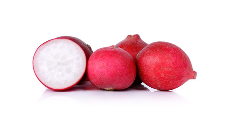 Red radish isolated on a white background