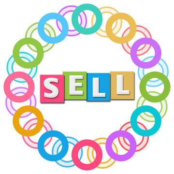 Sell Text Colorful Rings Circular 