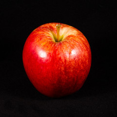 Red Apple On Black Background