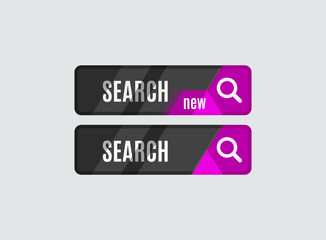 Search button, futuristic hi-tech UI design.