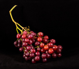 grapes isolated on black
