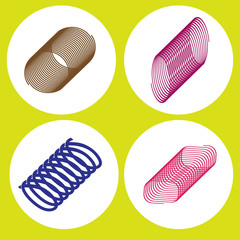 monochrome icon set with Springs