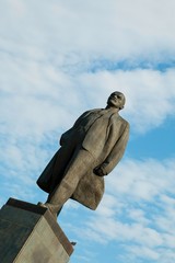 The statue of Lenin, established in Lenina  avenue in Rostov - on - Don.