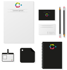 Realistic mockups, isolated on white background